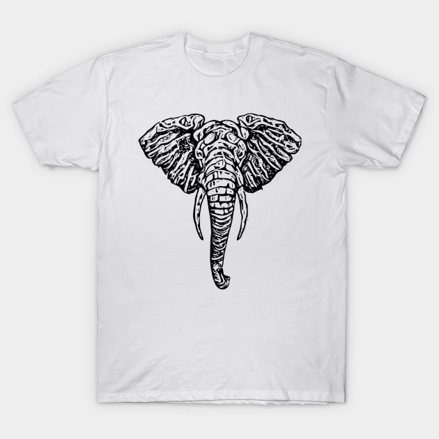 Elephant Art T-Shirt by valsymot